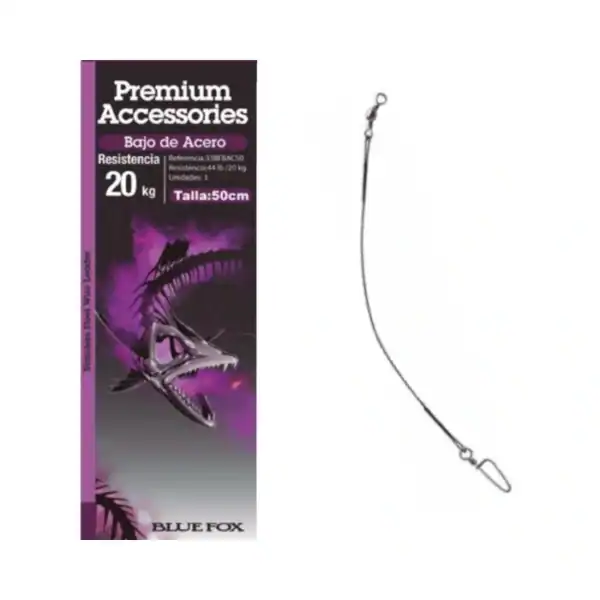 Leader acero Bluefox 50 cms - 20KG