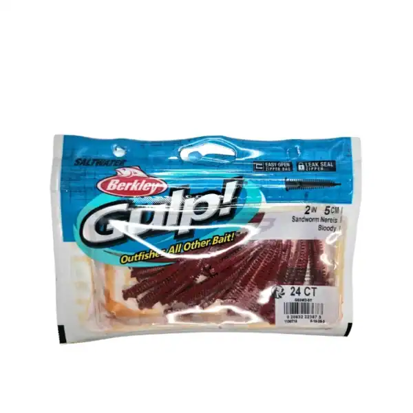 Berkley Gulp! Gusano de Arena color Sangre
