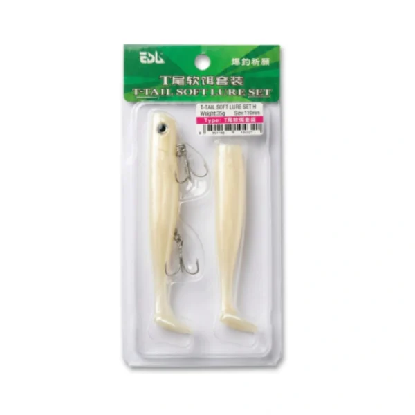Vinilo Tsurinoya T-Tail softlure 110mm 35g Blanco